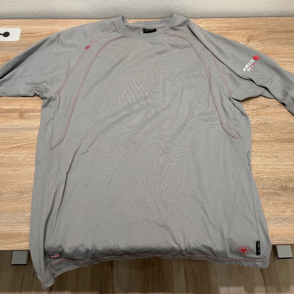 Ariat FR Long Sleeve Work Crew In Silver XL
